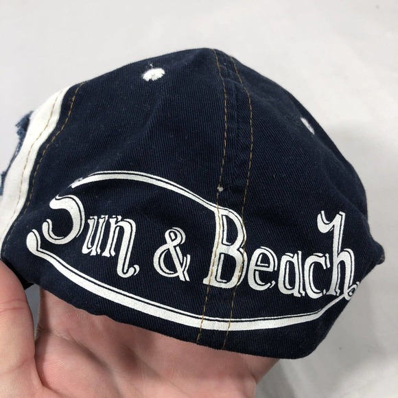 TOPSAIL ISLAND HAT CAP SUN & BEACH ADJUSTABLE DISTRESSED ONE SIZE FITS MOST OSFM - Picture 2 of 14